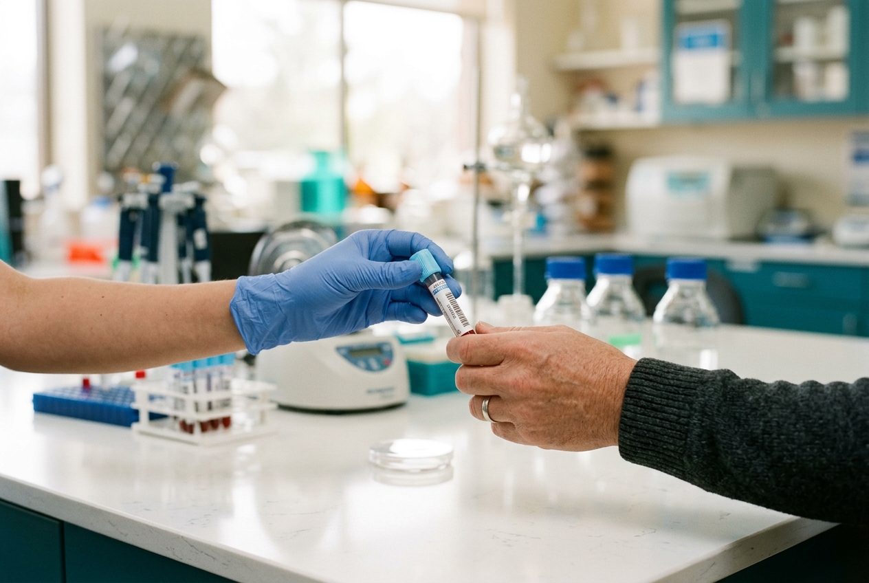 Consegna di un campione al laboratorio: cura e fiducia